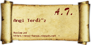 Angi Teréz névjegykártya