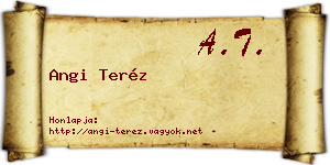 Angi Teréz névjegykártya