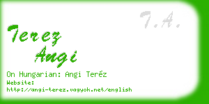 terez angi business card